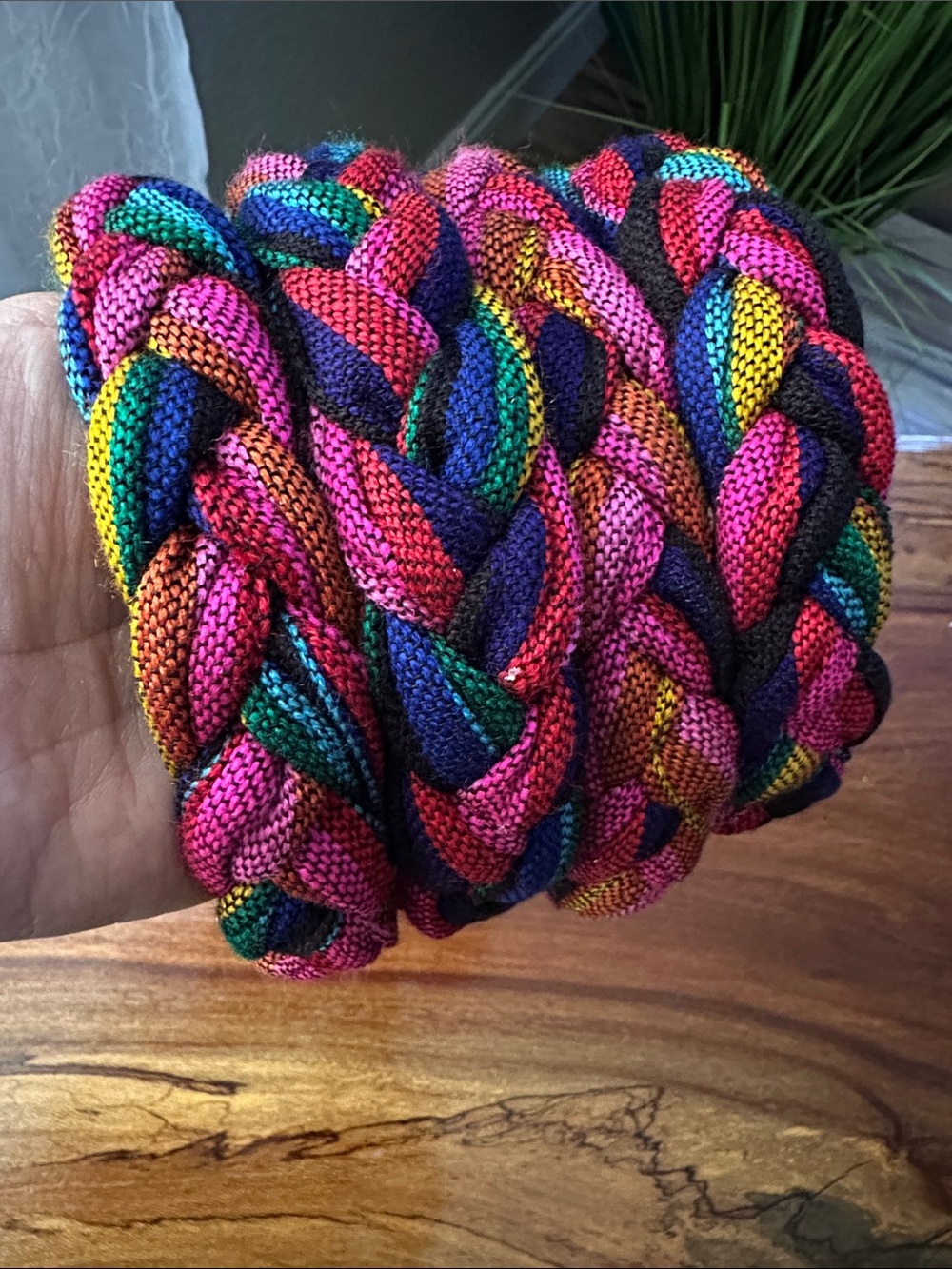 Braided Multicolor Women' and kids Fabric Headband -